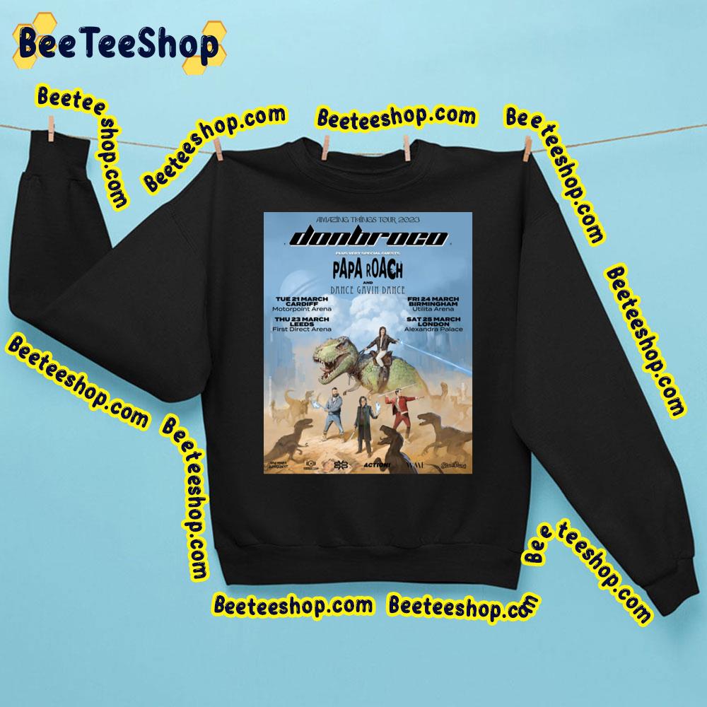 Amazing Things Tour 2023 Papa Roach Dance Gavin Dance Trending Unisex Sweatshirt