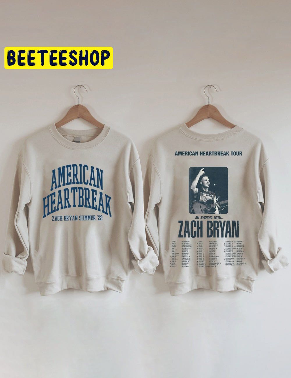 American Heartbreak Tour Zach Bryan 90s Rap Double Side Trending Unisex Sweatshirt