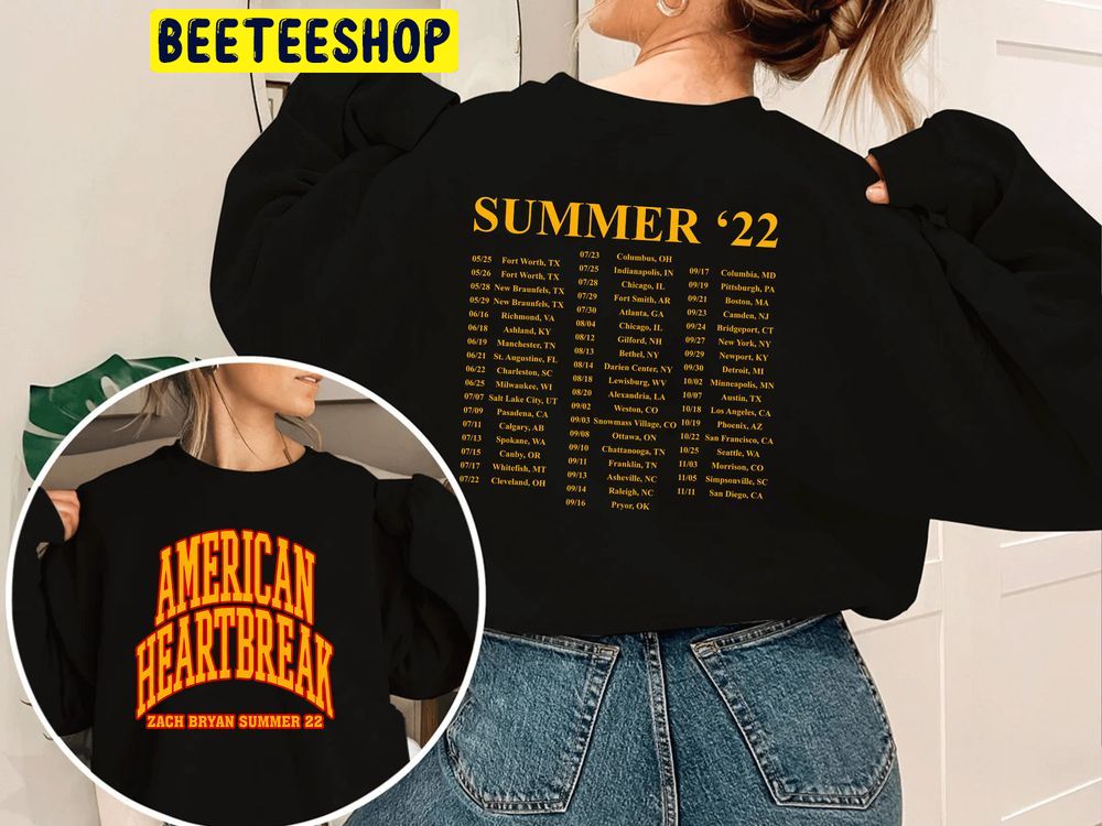 American Heartbreak Tour Zach Bryan Double Side Trending Unisex Sweatshirt