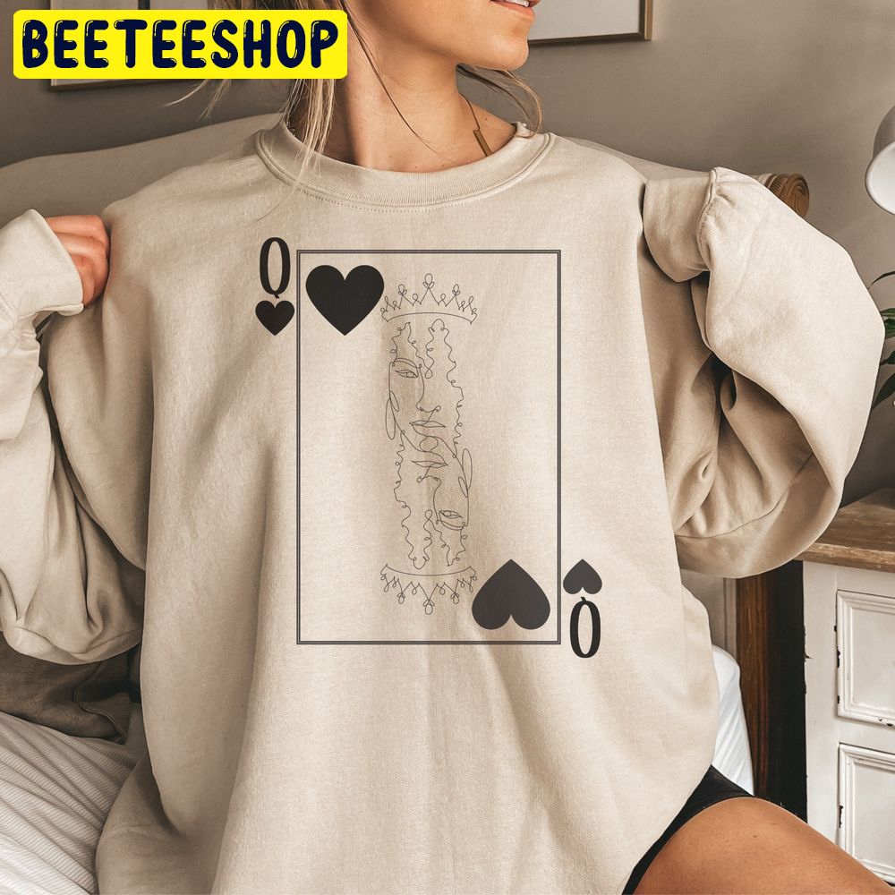 Black Art Queen Of Hearts Graphic Trending Unisex Shirt