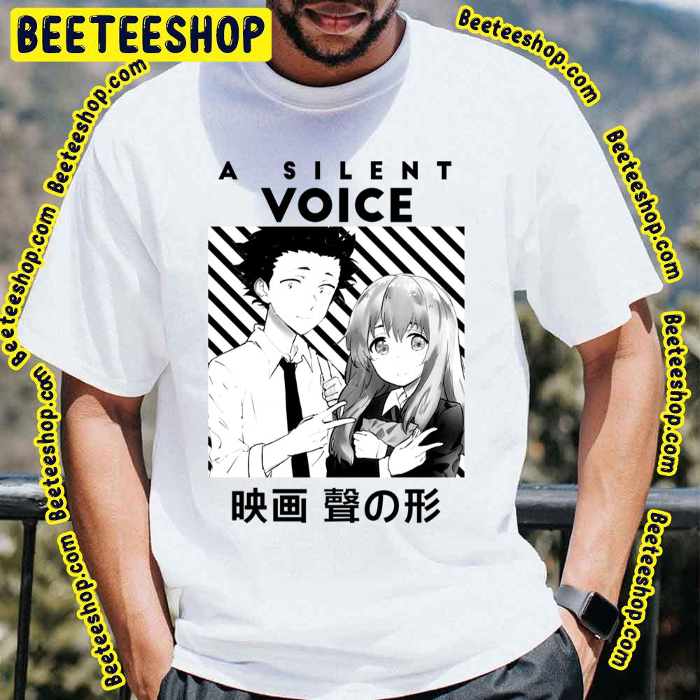 Black White Art Ishida Shouya And Nishimiya Shouko A Silent Voice Trending Unisex T-Shirt