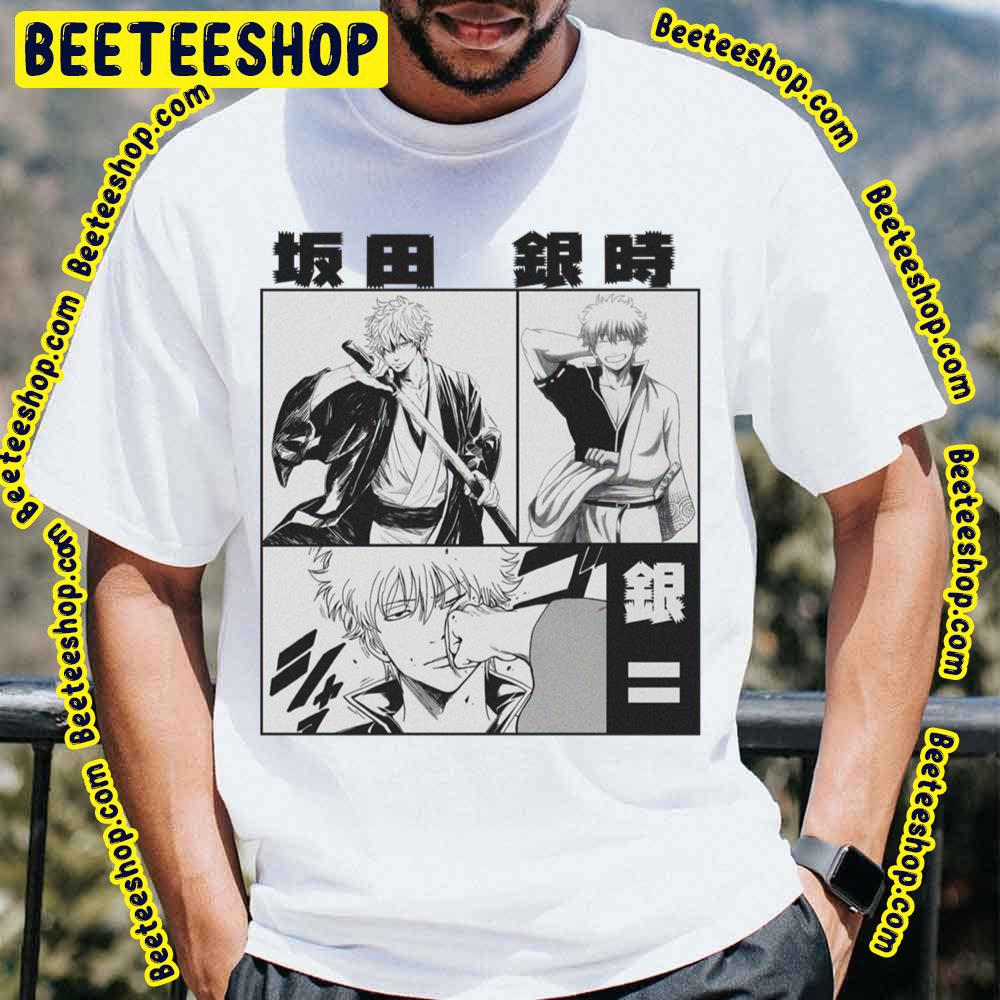 Blak White Art Gintama Gintoki Gintama Trending Unisex T Shirt Beeteeshop 2972