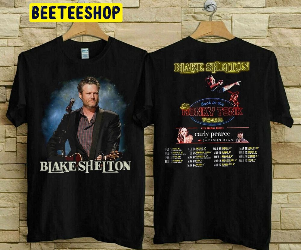 Blake Shelton Back To The Honky Tonk Tour 2023 Double Side Trending Unisex T-Shirt