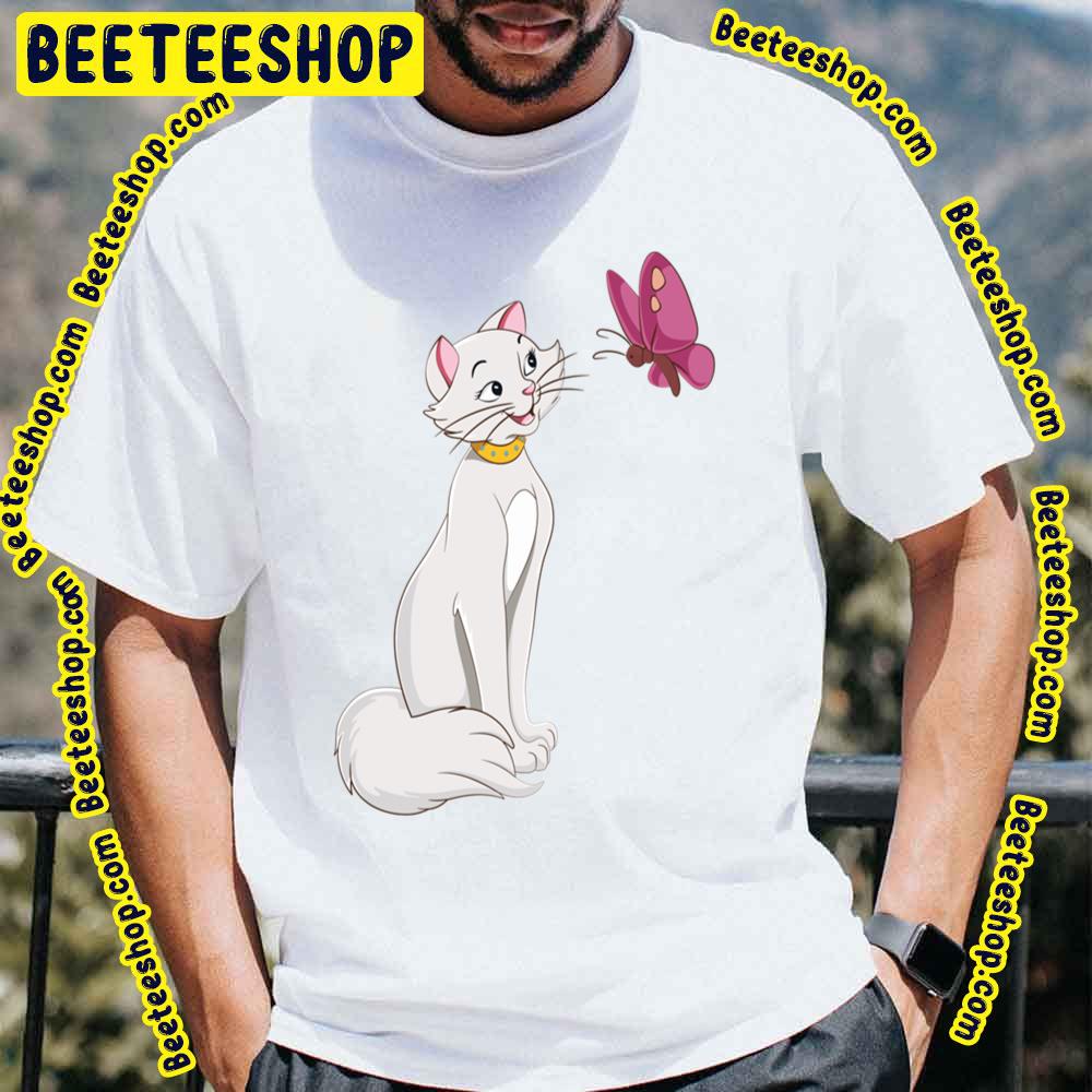 Cat And Butterfly The Aristocats Trending Unisex T-Shirt