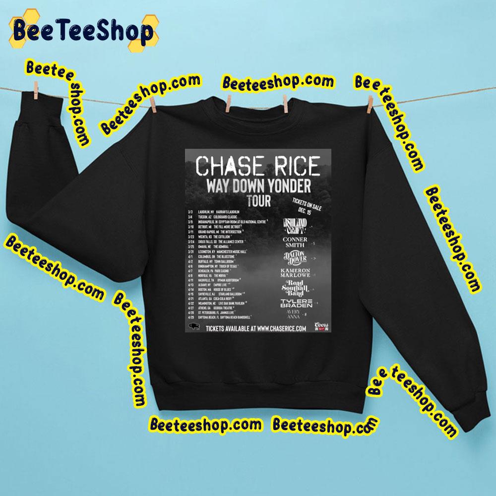 Chase Rice Way Down Yonder Tour Trending Unisex Shirt