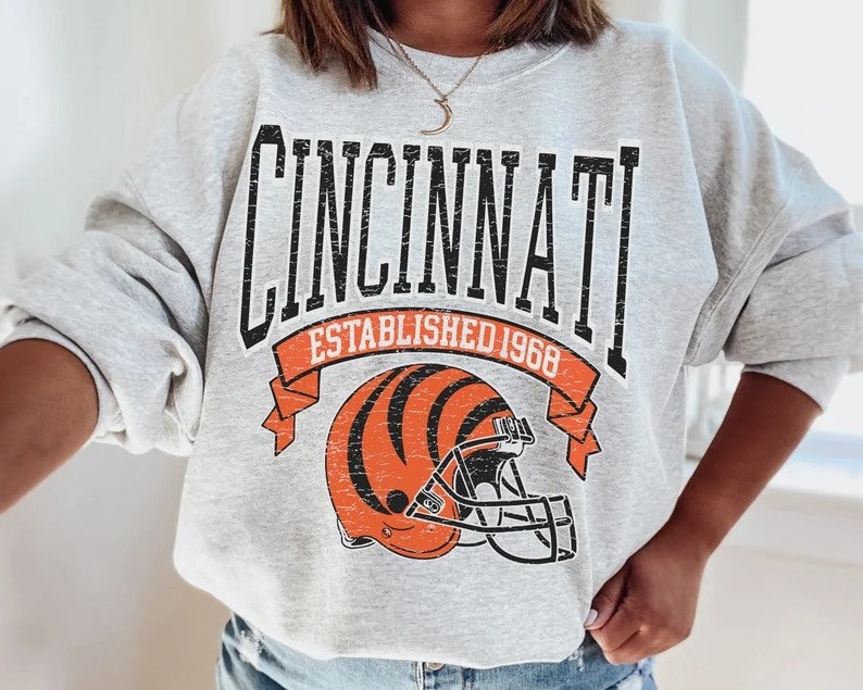 Cincinnati Football Est 1968 Helmet Retro Trending Unisex Shirt