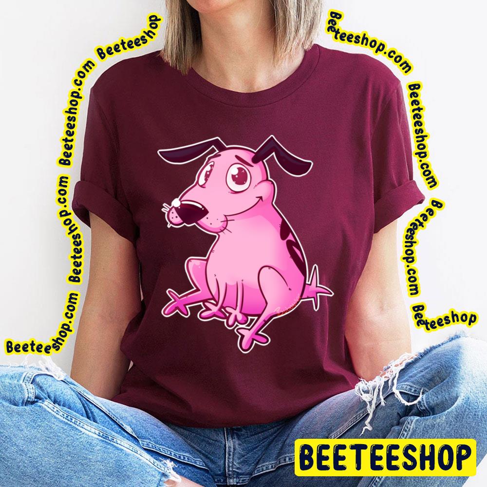 Cute Pink Courage The Cowardly Dog Trending Unisex T-Shirt - Beeteeshop