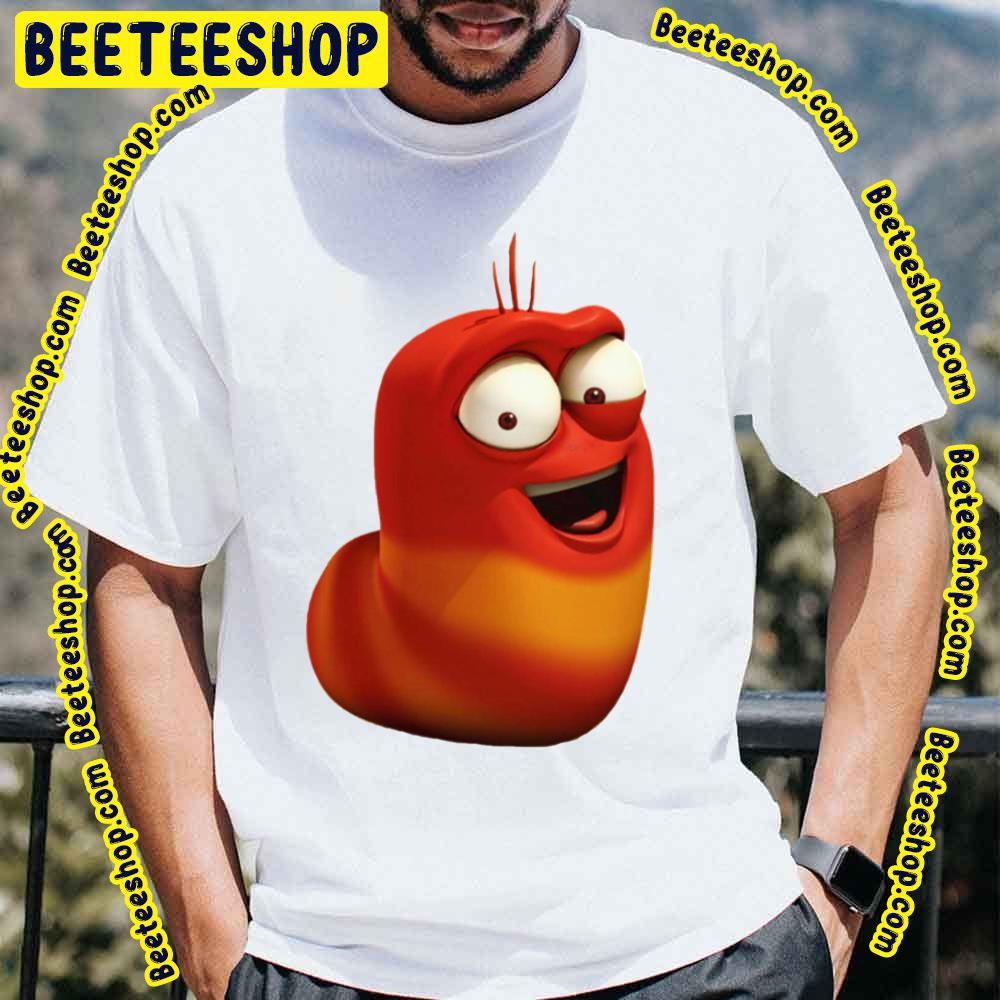 Cute Red Larva Cartoon Trending Unisex T-Shirt