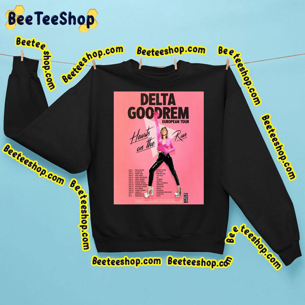 Delta Goodrem European Tour 2023 Hearts On The Run Trending Unisex Sweatshirt