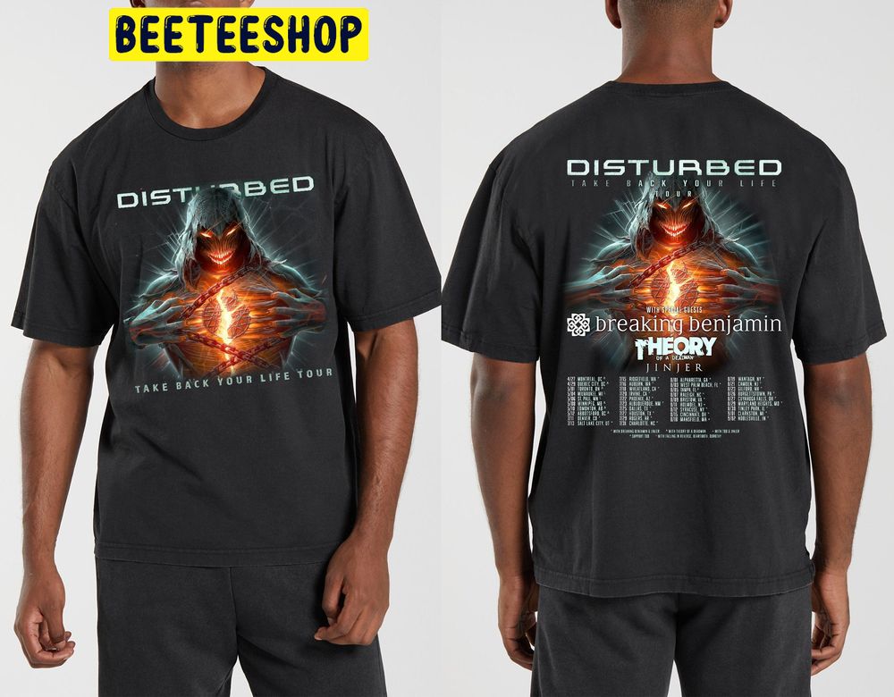 Disturbed Take Back Your Life World Tour 2023 Double Side Trending Unisex T-Shirt