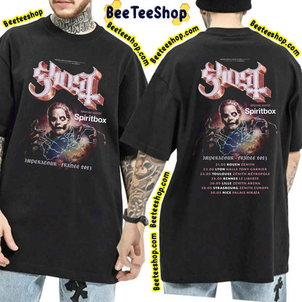 France 2023 Ghost Spiritbox Tour Dates Double Side Trending Unisex T-Shirt