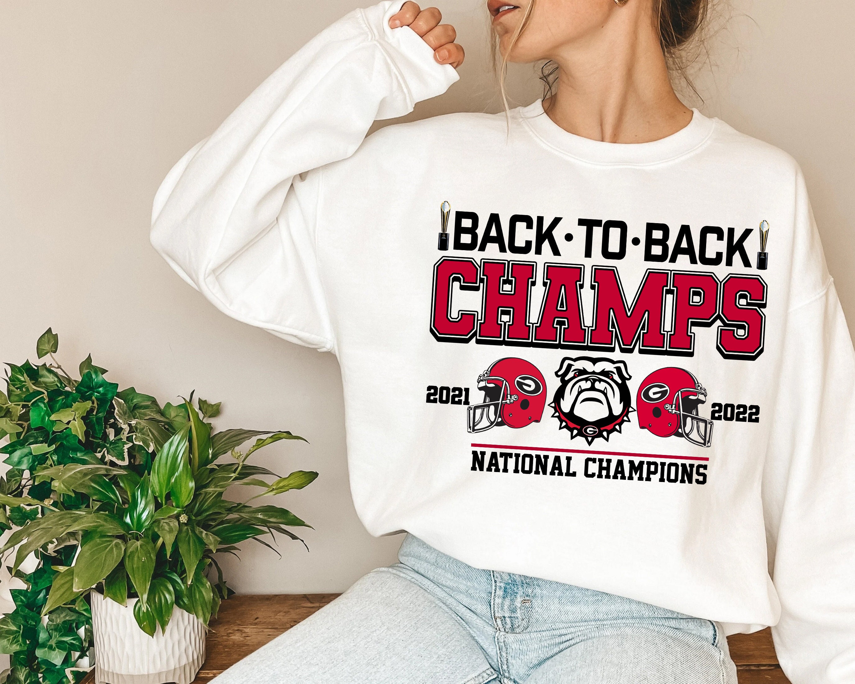 Georgia Football Back To Back Champs 2021 2022 Uga Georgia Bulldogs Trending Unisex Shirt