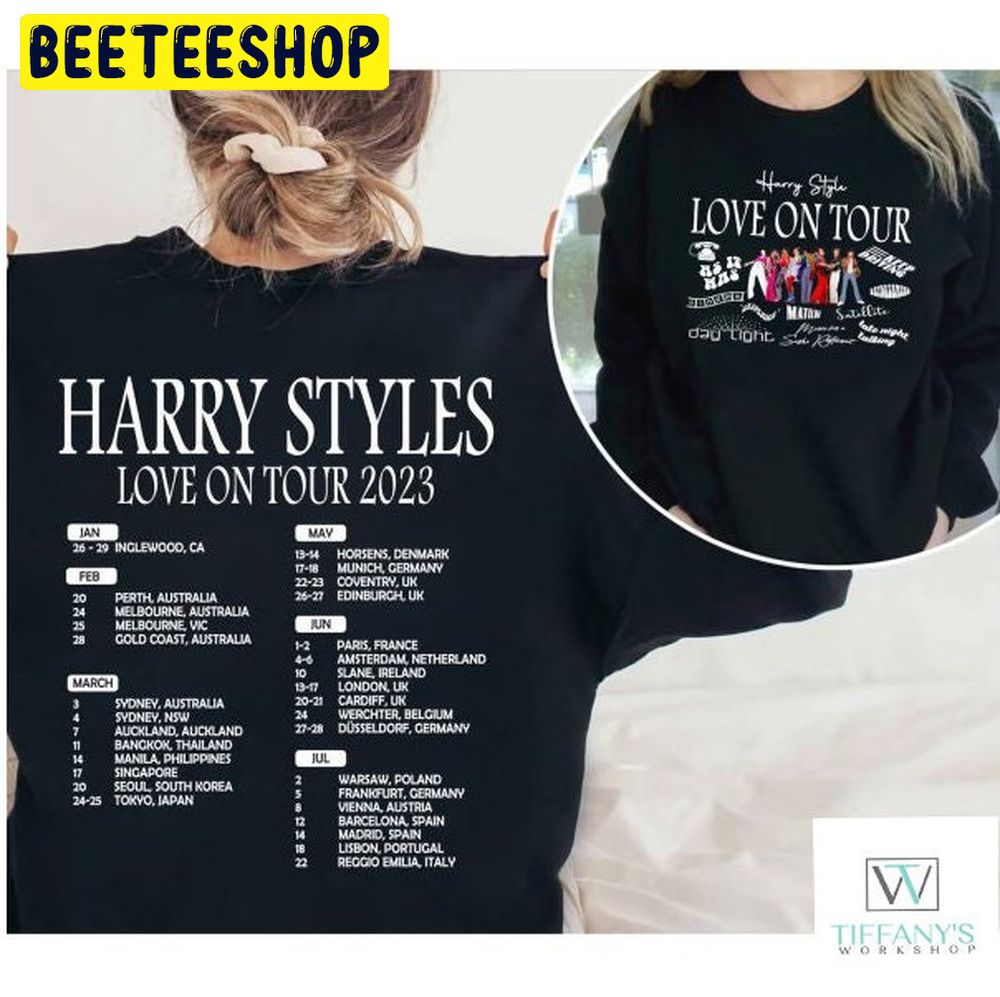 Harry Tour Love On Tour 2023 Retro Pop King Double Side Trending Unisex Sweatshirt