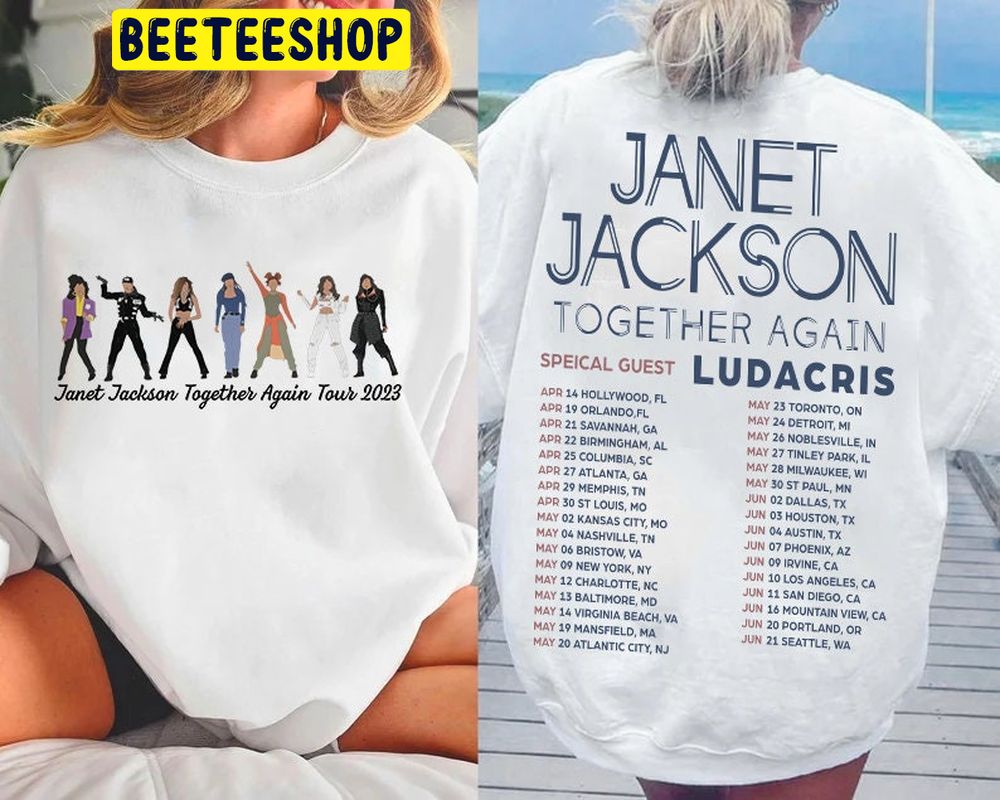 Janet Jackson Together Again Tour 2023 Double Side Trending Unisex Sweatshirt