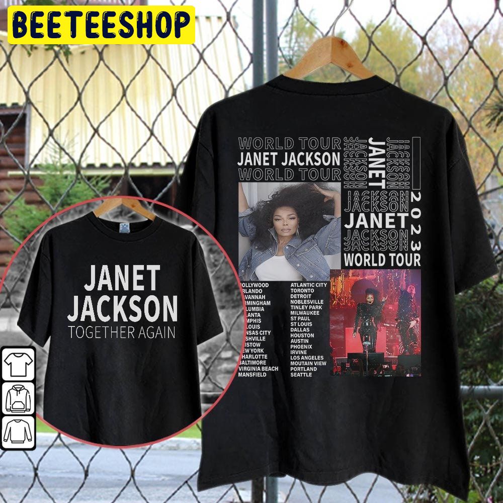 Janet Jackson Together Again Tour Double Side Trending Unisex T