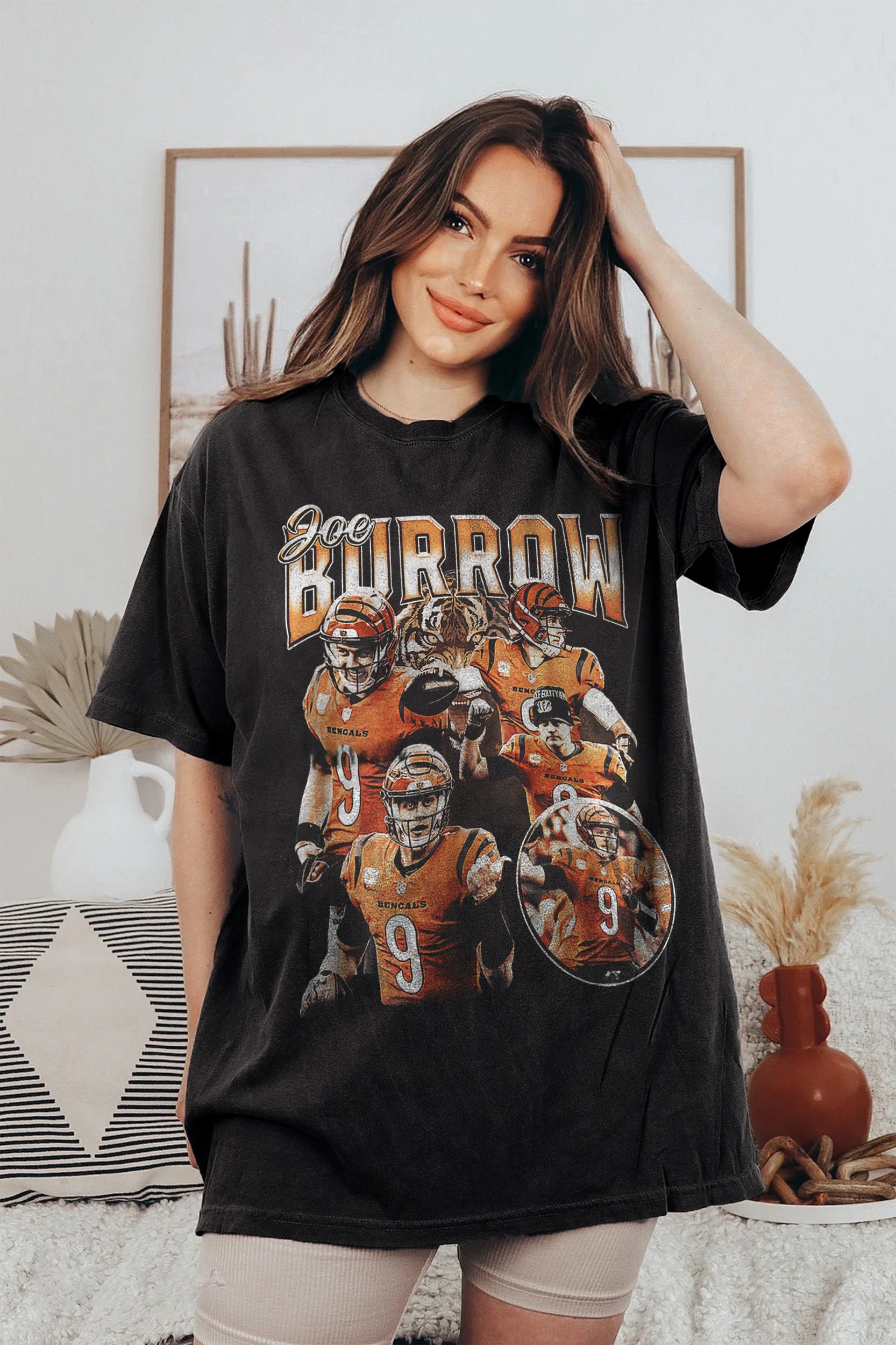 Joe Burrow Bengals 90s Vintage Trending Unisex Shirt