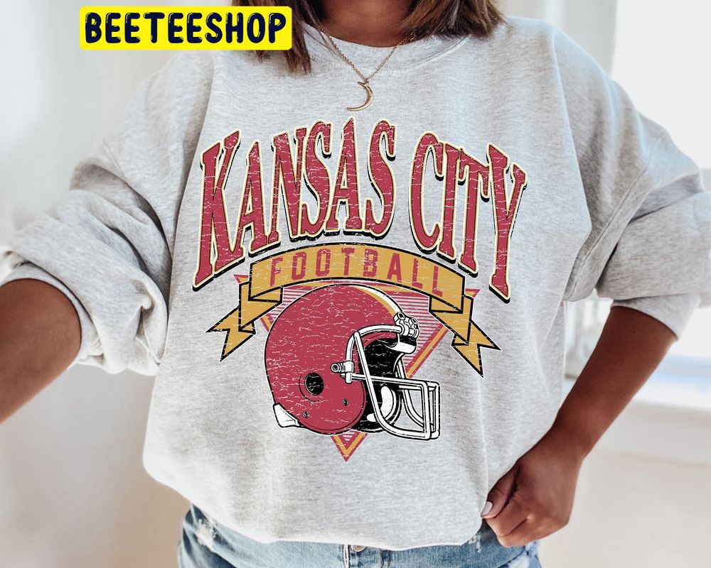 Kansas City Football Helmet Retro Game Day Trending Unisex Shirt