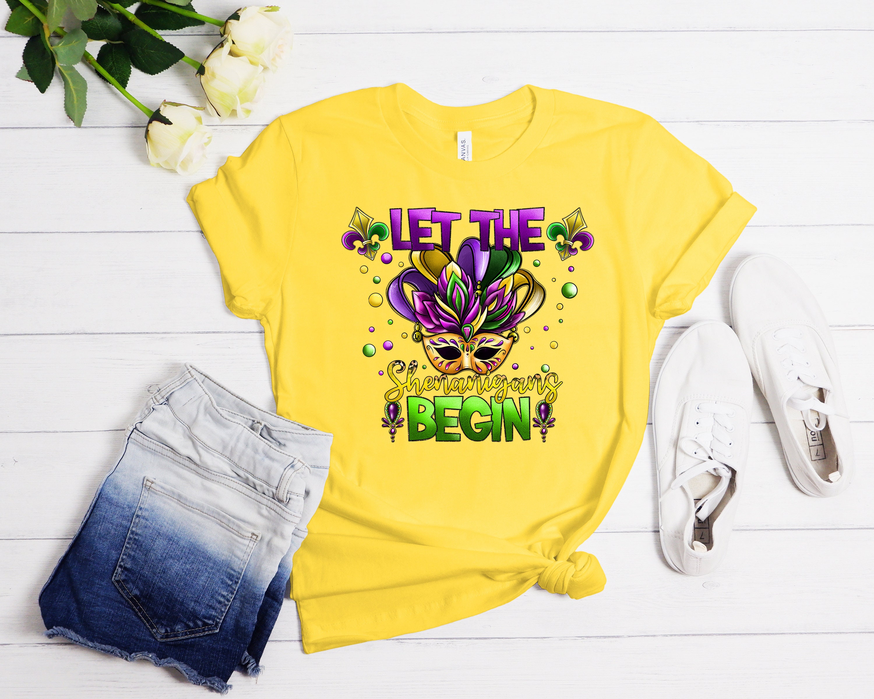 Let The Shenanigans Begin Mardi Gras Trending Unisex Shirt