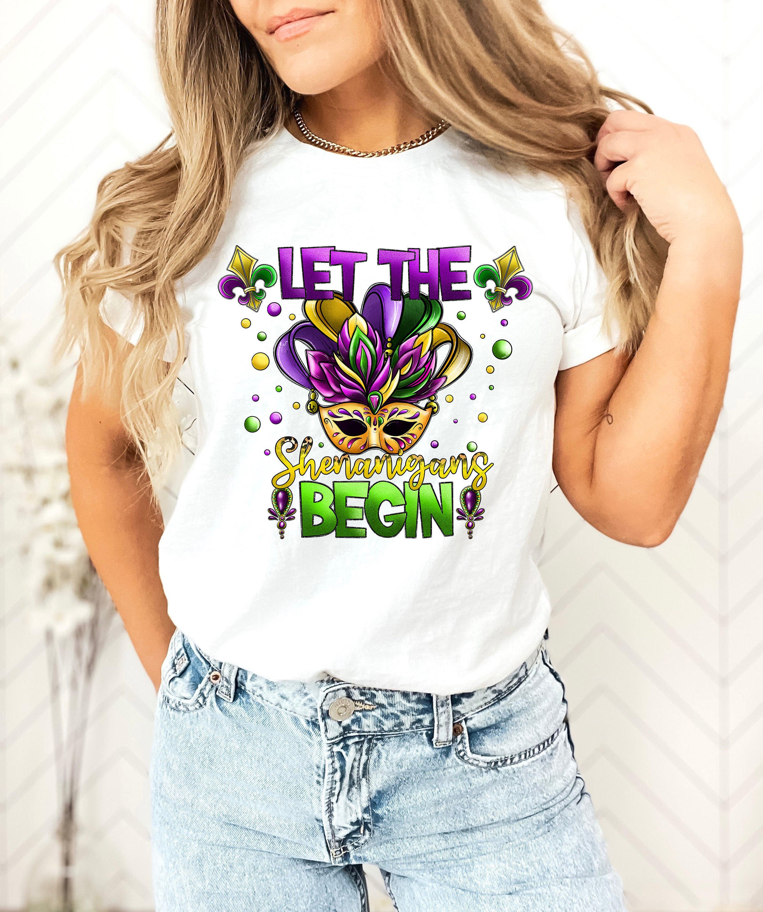 Let The Shenanigans Begin Mardi Gras Trending Unisex Shirt