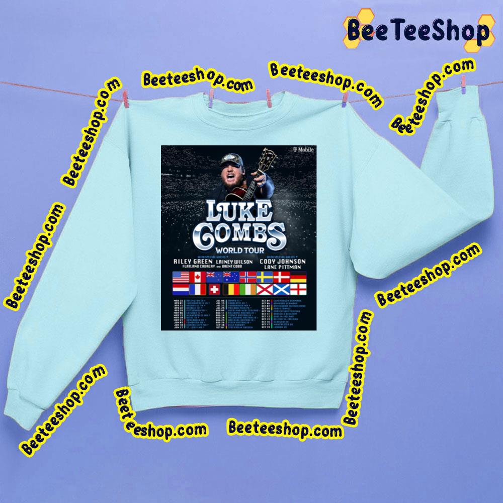 Official Luke combs world tour geha field at arrowhead stadium Kansas city  mo june 10 2023 poster shirt, hoodie, sweater, long sleeve and tank top