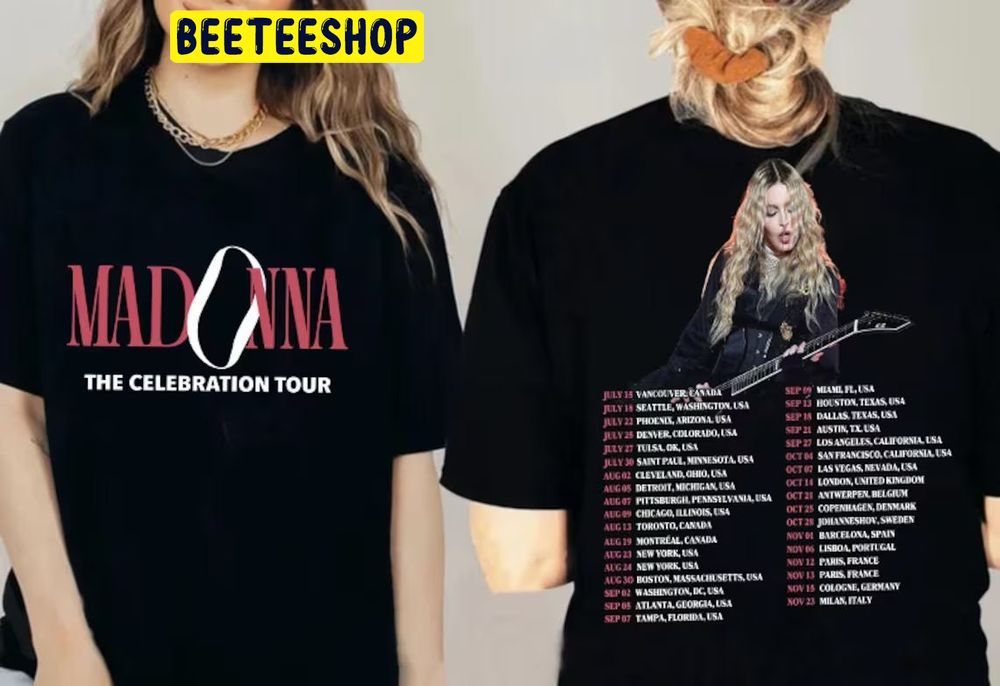 Madonna ‘Queen Of Pop Tour Double Side Trending Unisex T-Shirt