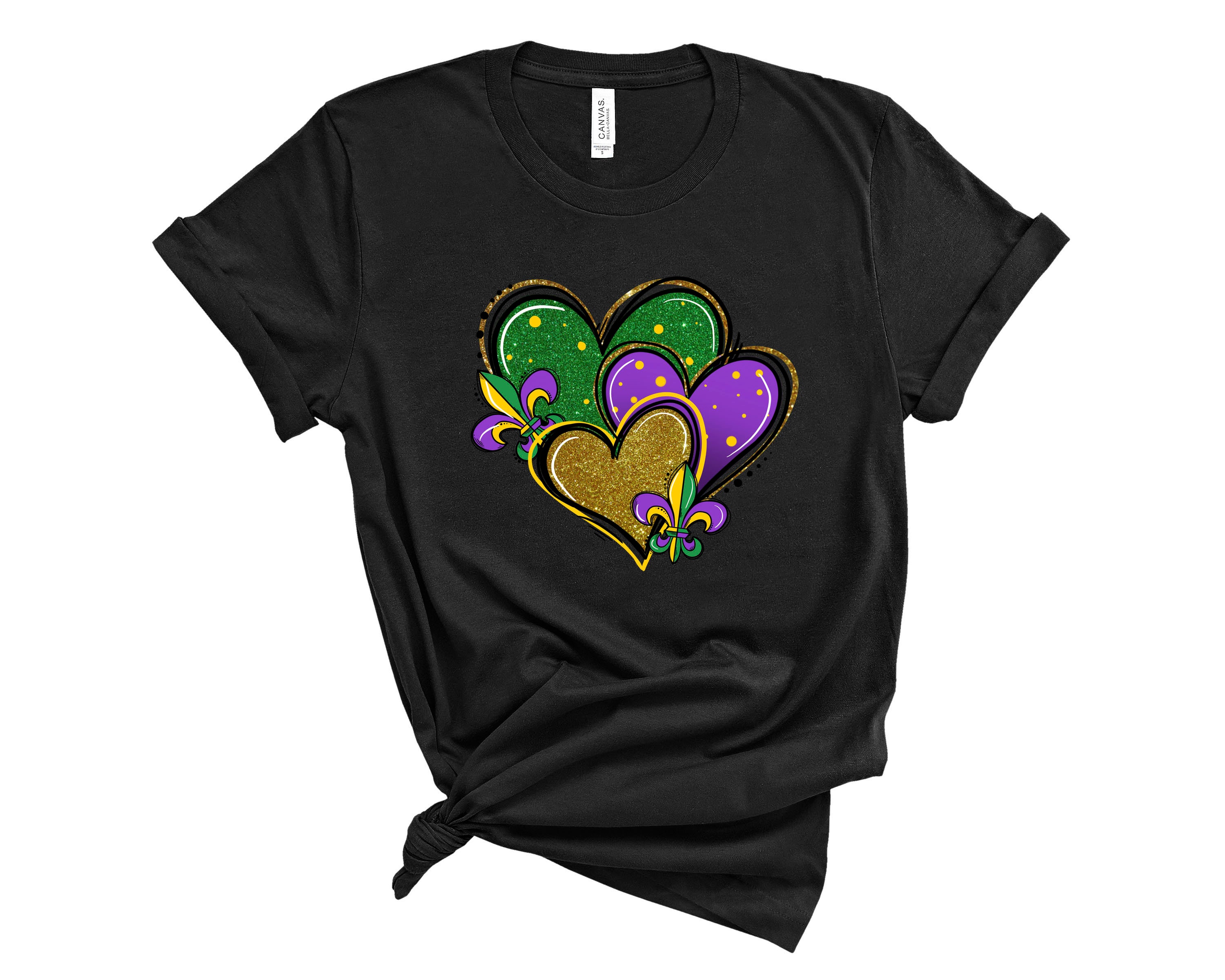 Mardi Gras Heart Trending Unisex Shirt