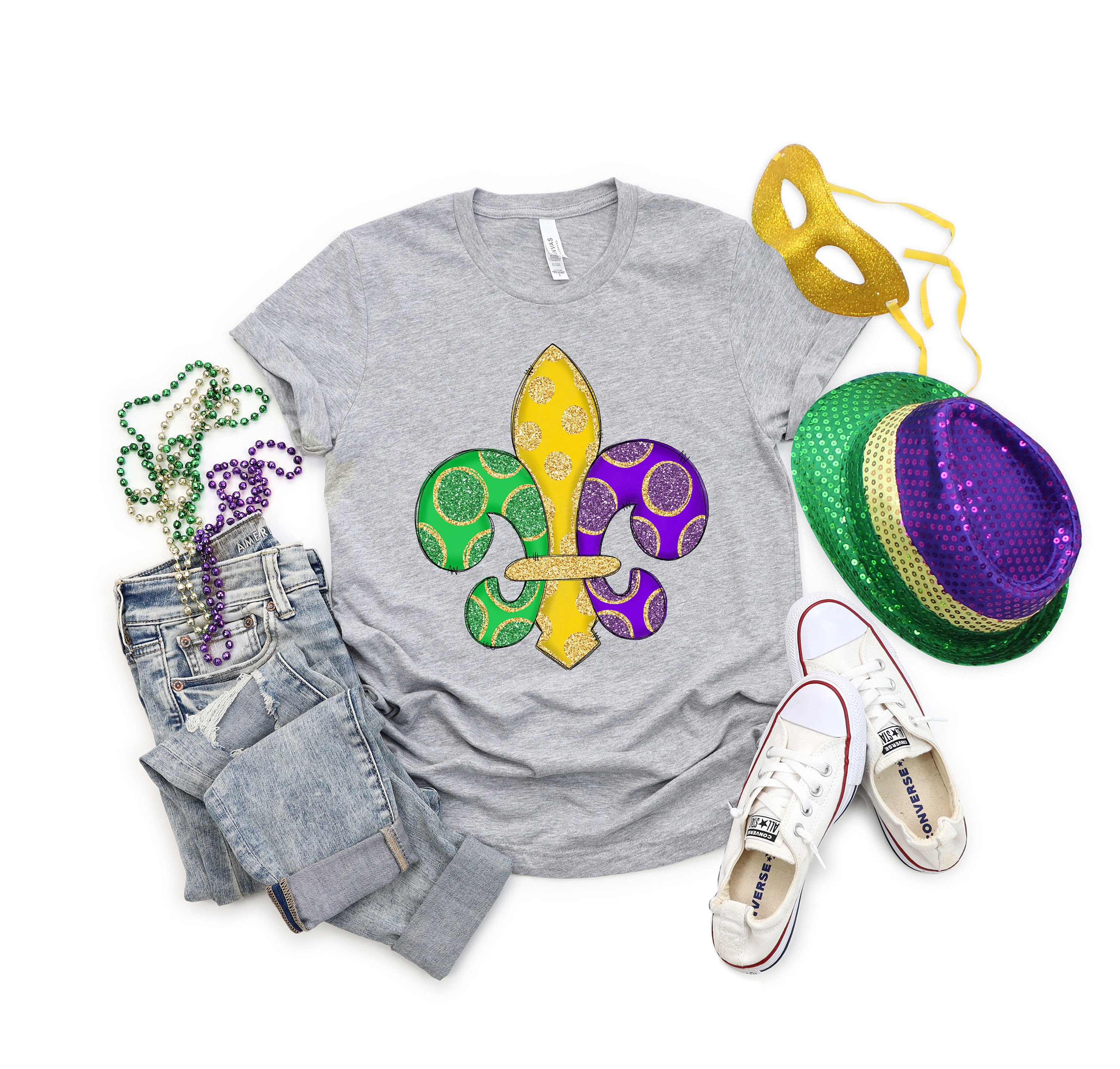 Mardi Gras Saints Mardi Gras Beads Nola Trending Unisex Shirt