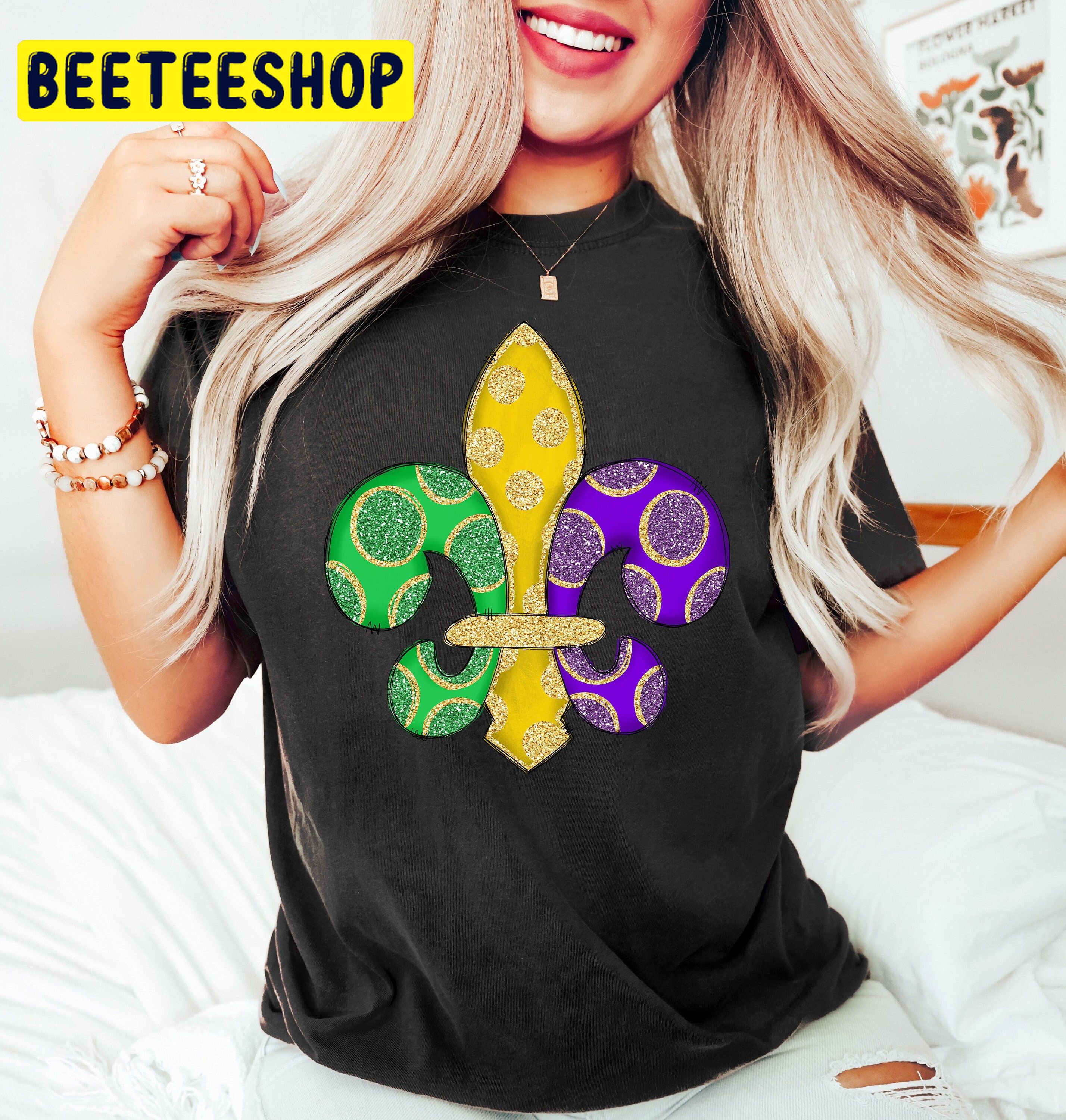 Mardi Gras Saints Mardi Gras Beads Nola Trending Unisex Shirt