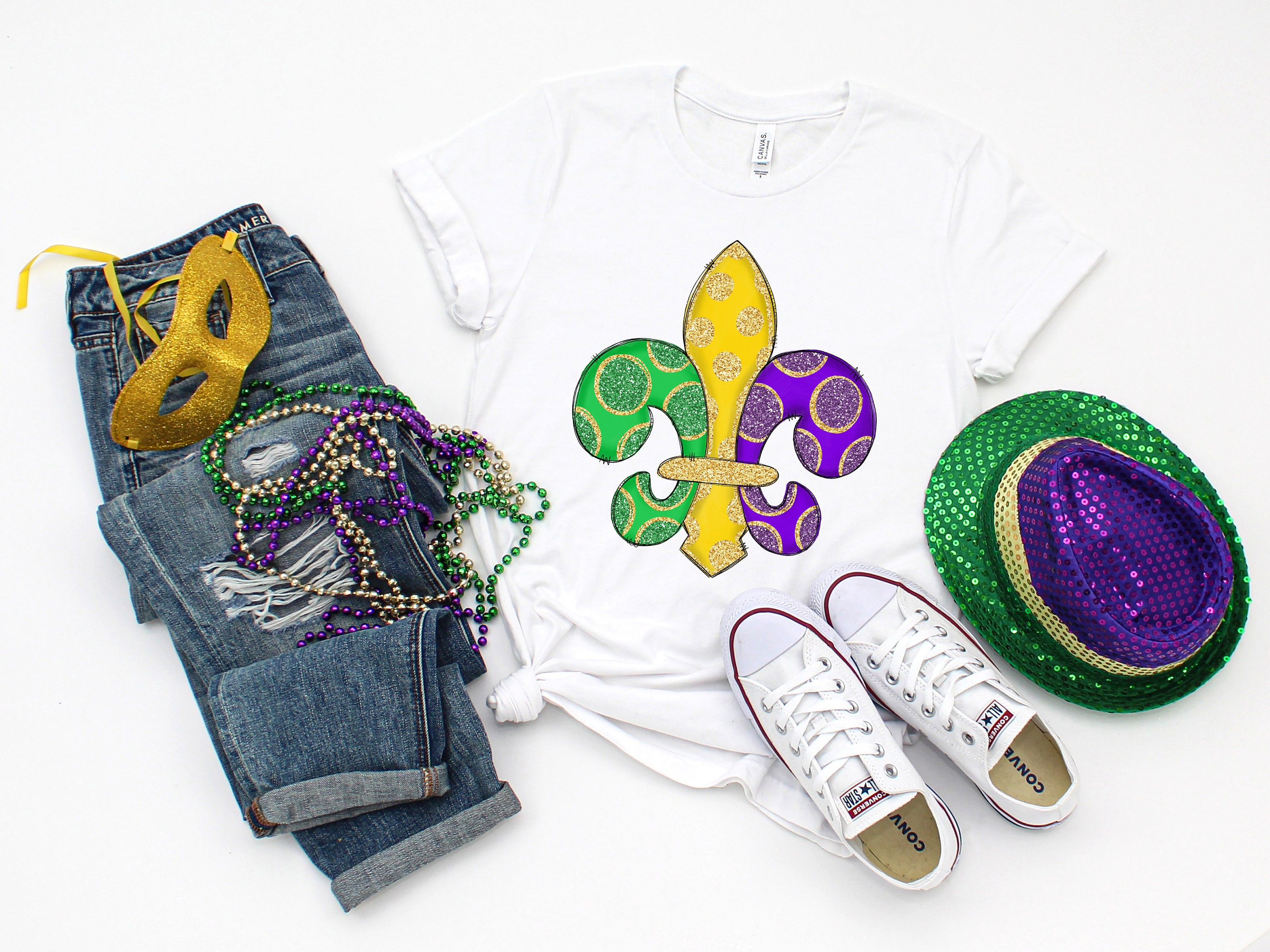 Mardi Gras Saints Mardi Gras Beads Nola Trending Unisex Shirt