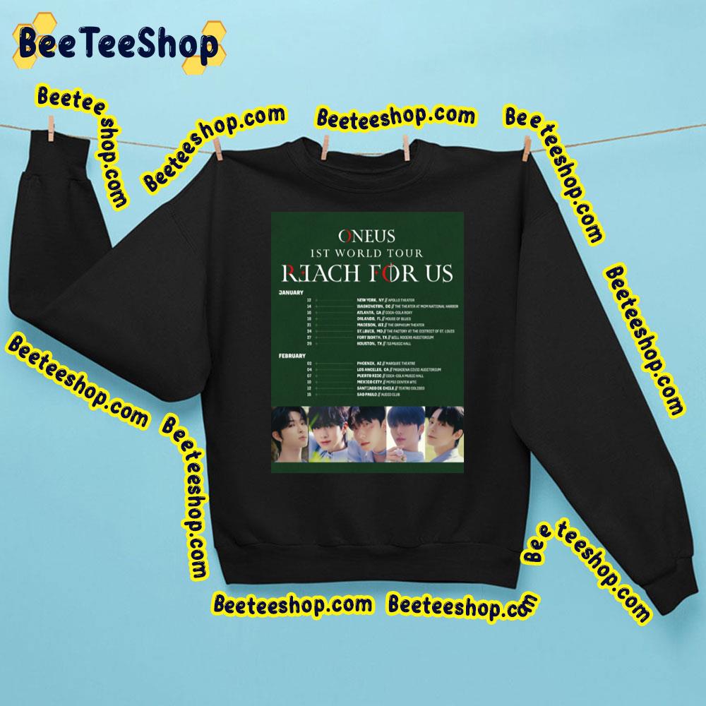 Oneus Ist World Tour Reach For Us Tour Dates Trending Unisex Sweatshirt