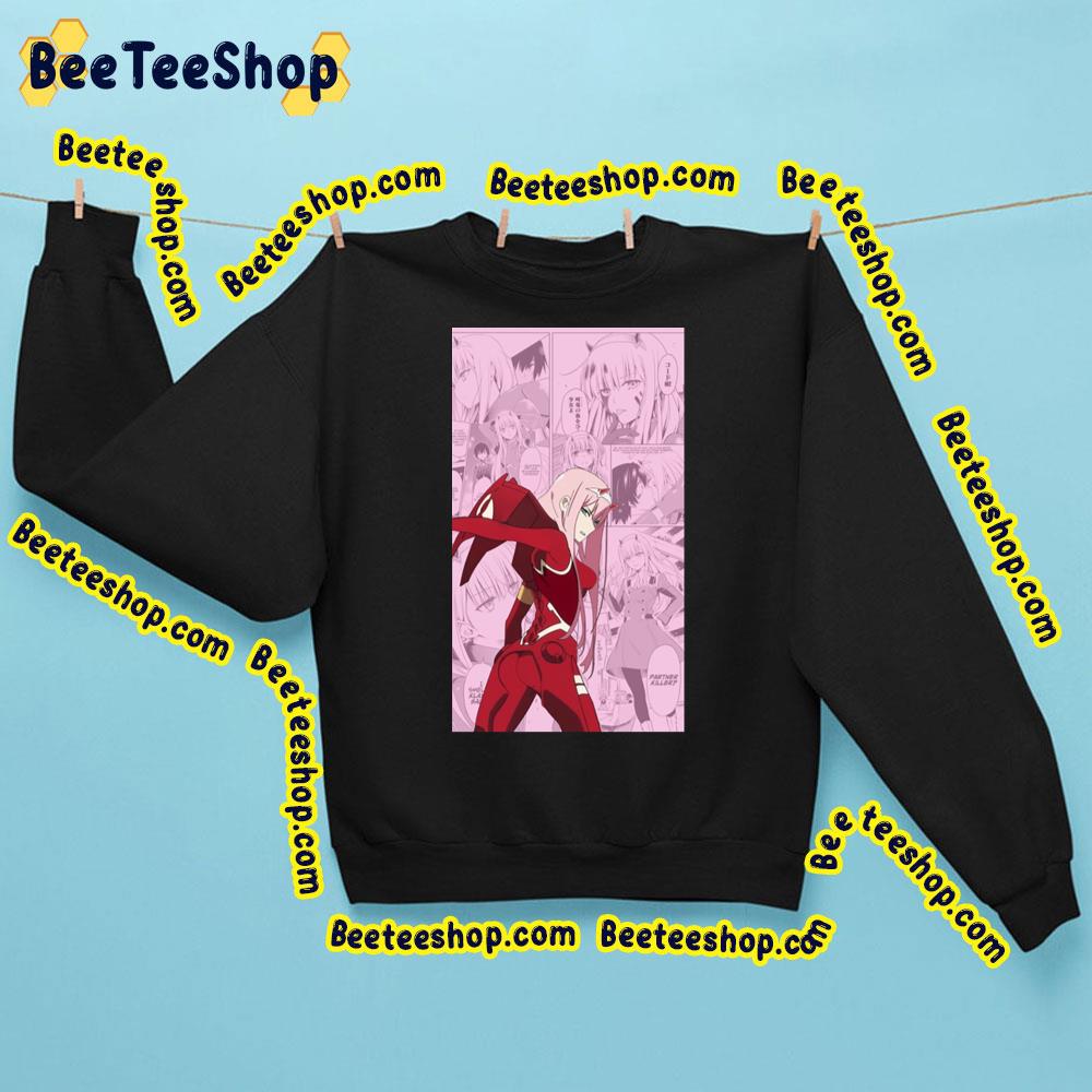 Pink Background Zero 2 Darling In The Franxx Trending Unisex Shirt