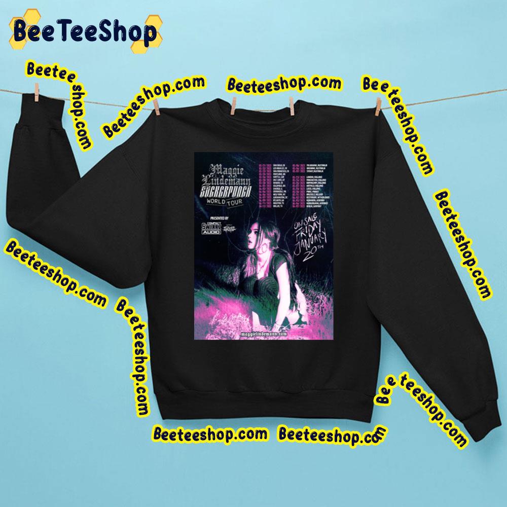 Retro Maggie Lindemann Suckerpunch World Tour 2023 Dates Trending Unisex Sweatshirt