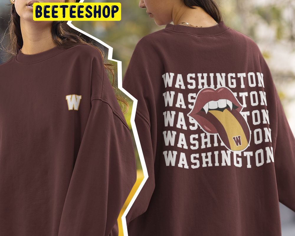 Retro Vintage Style Washington Football Double Side Trending Unisex Sweatshirt