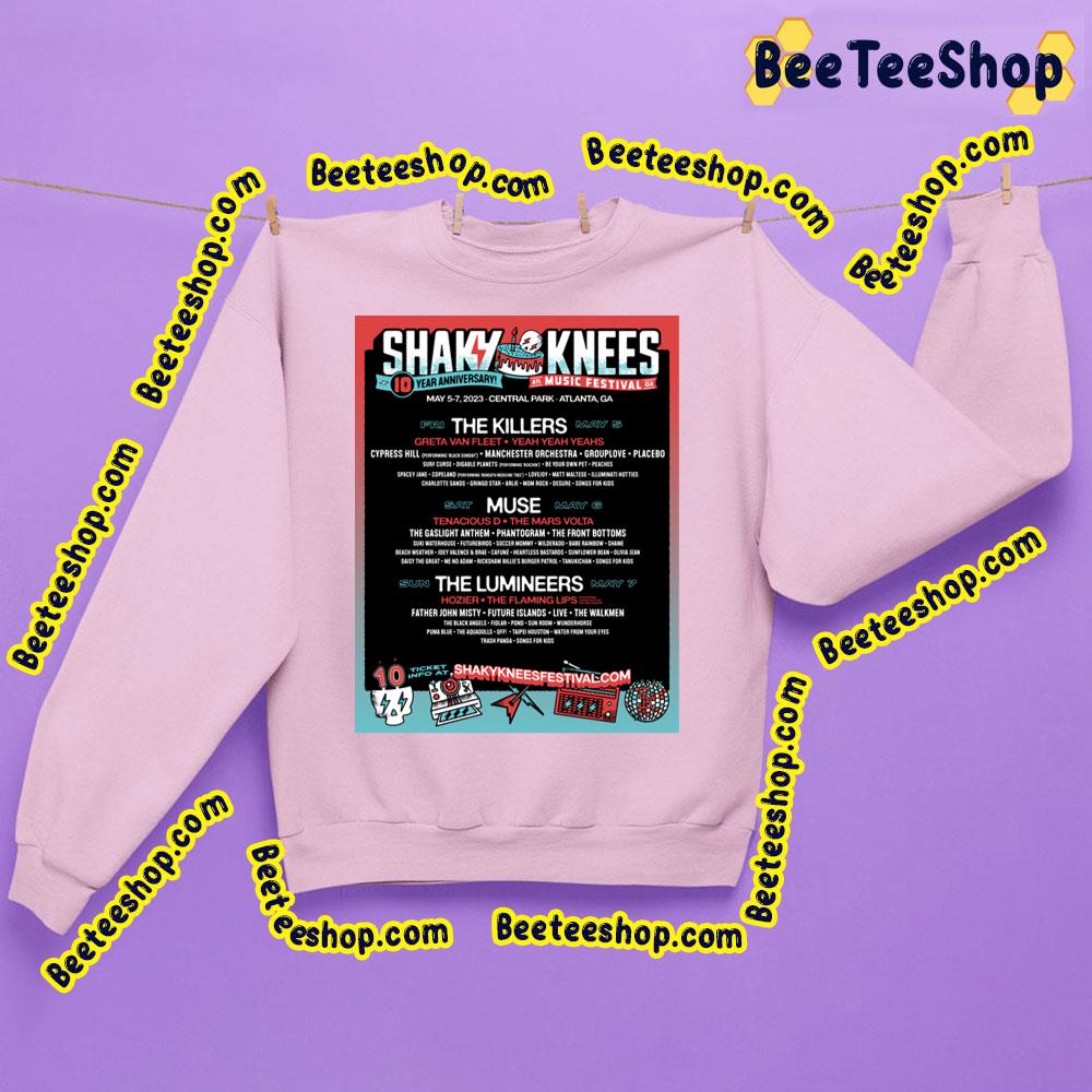 Shaky Knees Festival 2023 Trending Unisex Shirt - Beeteeshop