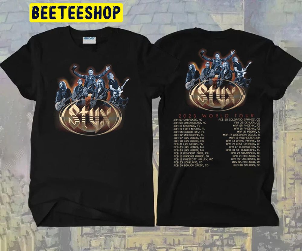 Styx Rock Band Tour 2023 Double Side Trending Unisex T-Shirt