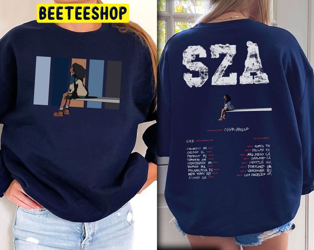 Sza Sos Tour 2023 Vintage Double Side Trending Unisex Sweatshirt