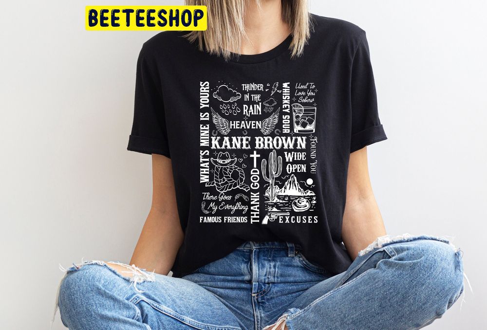 Text Art Kane Brown Tour 2023 Trending Unisex Shirt