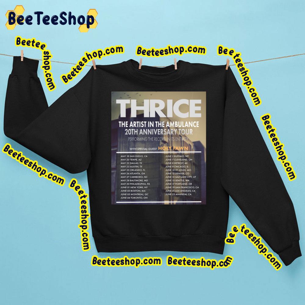 Thrice The Artist In The Ambulance 20th Anniversary Tour Trending Unisex Sweatshirt