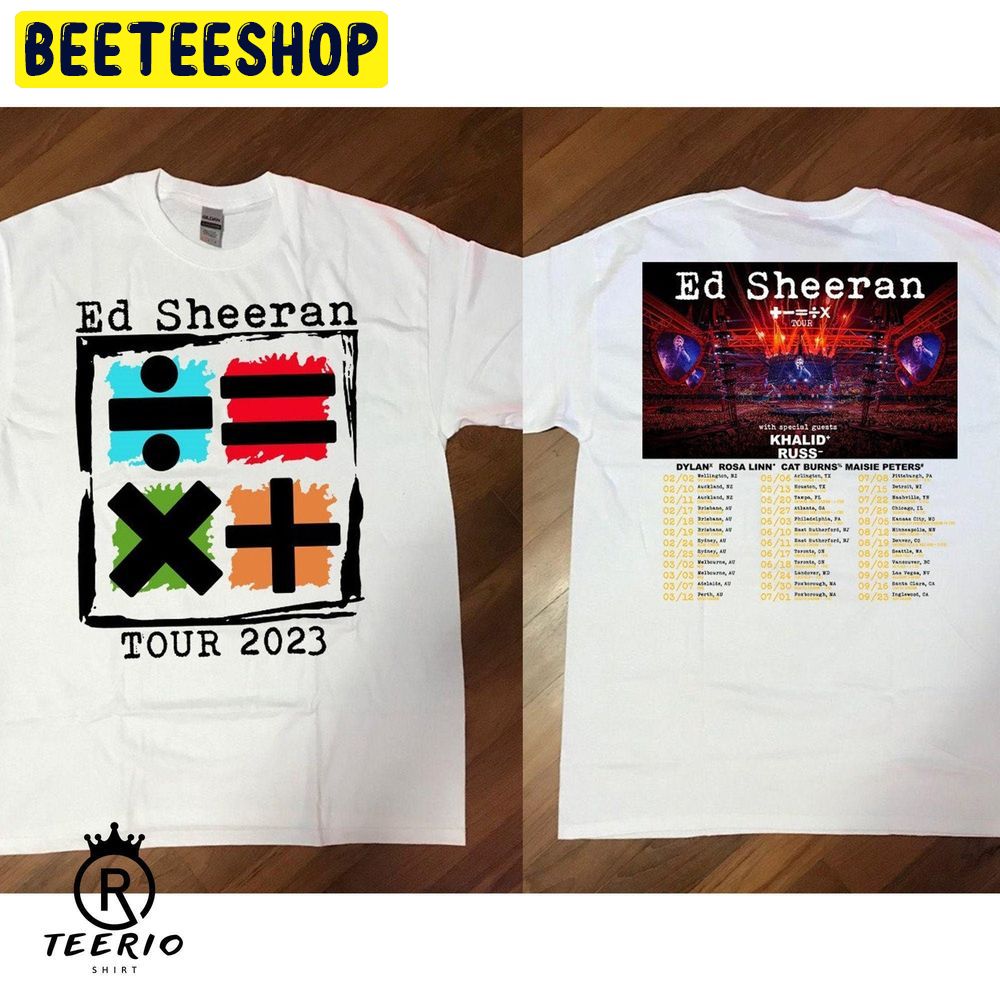 Tour 2023 Ed Sheeran Mathematics Tour Australia Double Side Trending Unisex T-Shirt