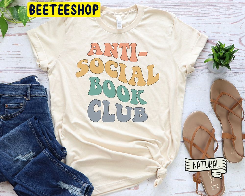 Vintage Anti Social Book Club Trending Unisex T-Shirt