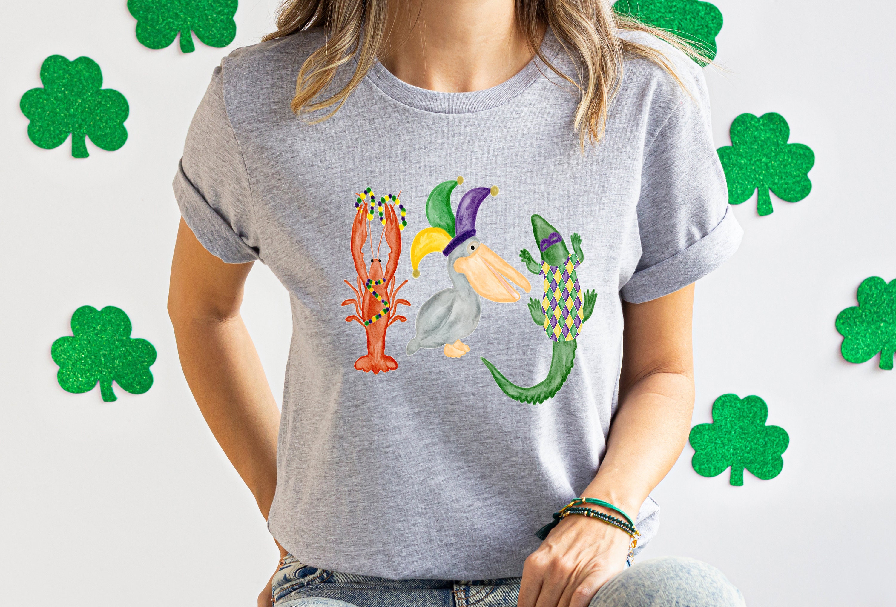 Watercolor Mardi Gras Trending Unisex Shirt