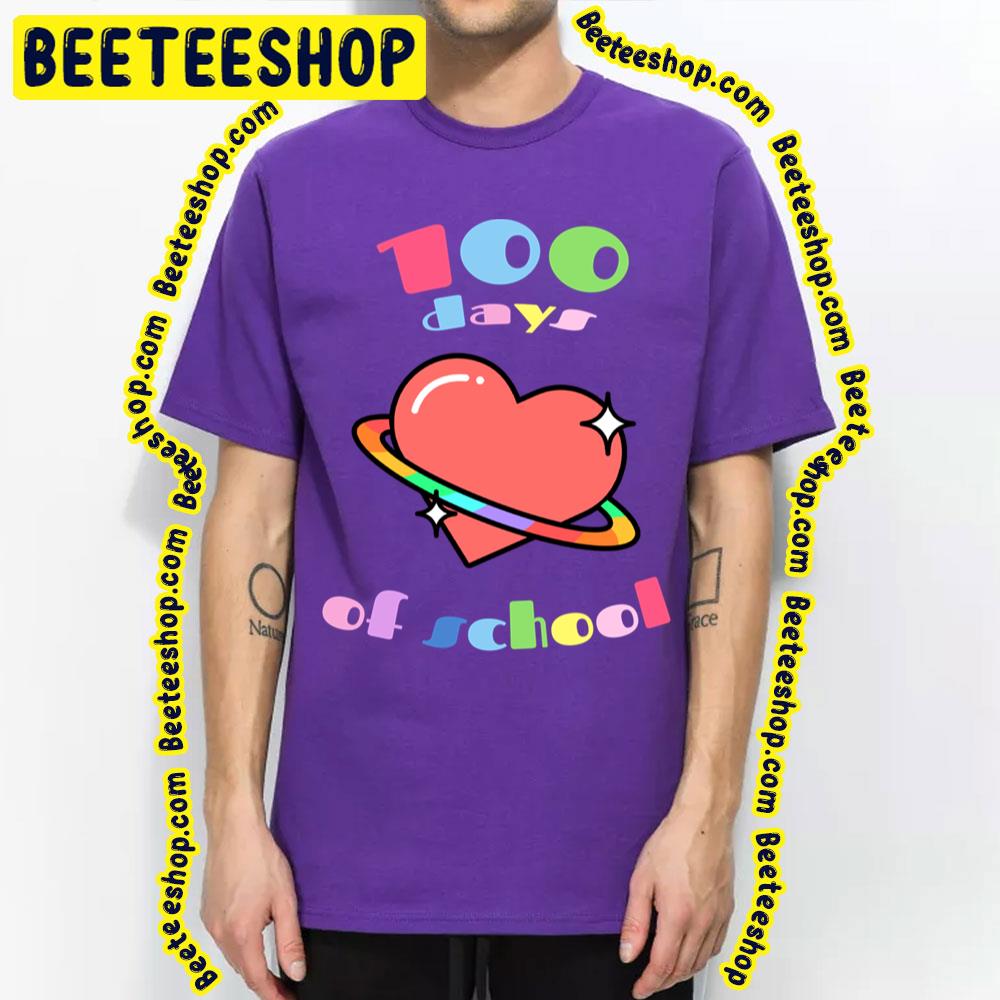 100 Days Of School Heart Planet Trending Unisex T-Shirt