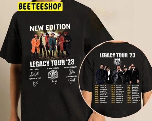 2023 Tour Dates New Edition Legacy Double Side Trending Unisex T-Shirt