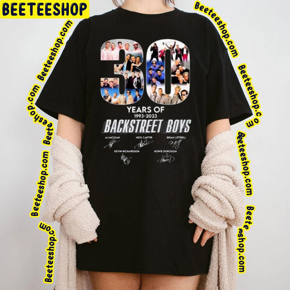 30th Anniversary 1993 2023 Bsb Backstreet Boys Thank Memories Signed Trending Unisex T-Shirt