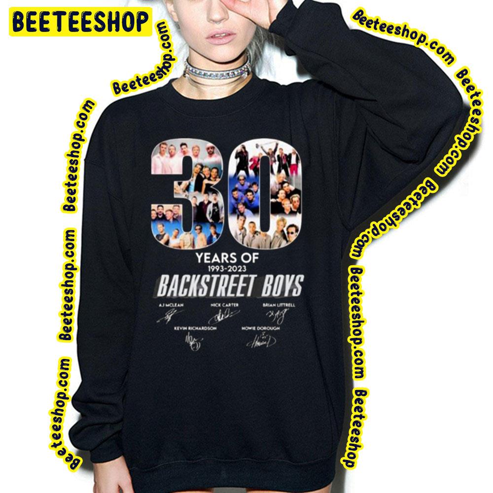 30th Anniversary 1993 2023 Bsb Backstreet Boys Thank Memories Signed Trending Unisex T-Shirt