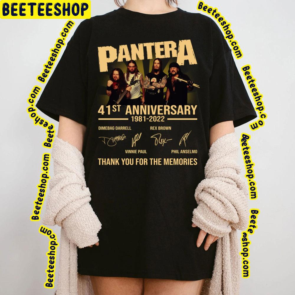 41st Anniversary 1981 2022 Panter A Thank You For Memories Signatures Trending Unisex T-Shirt