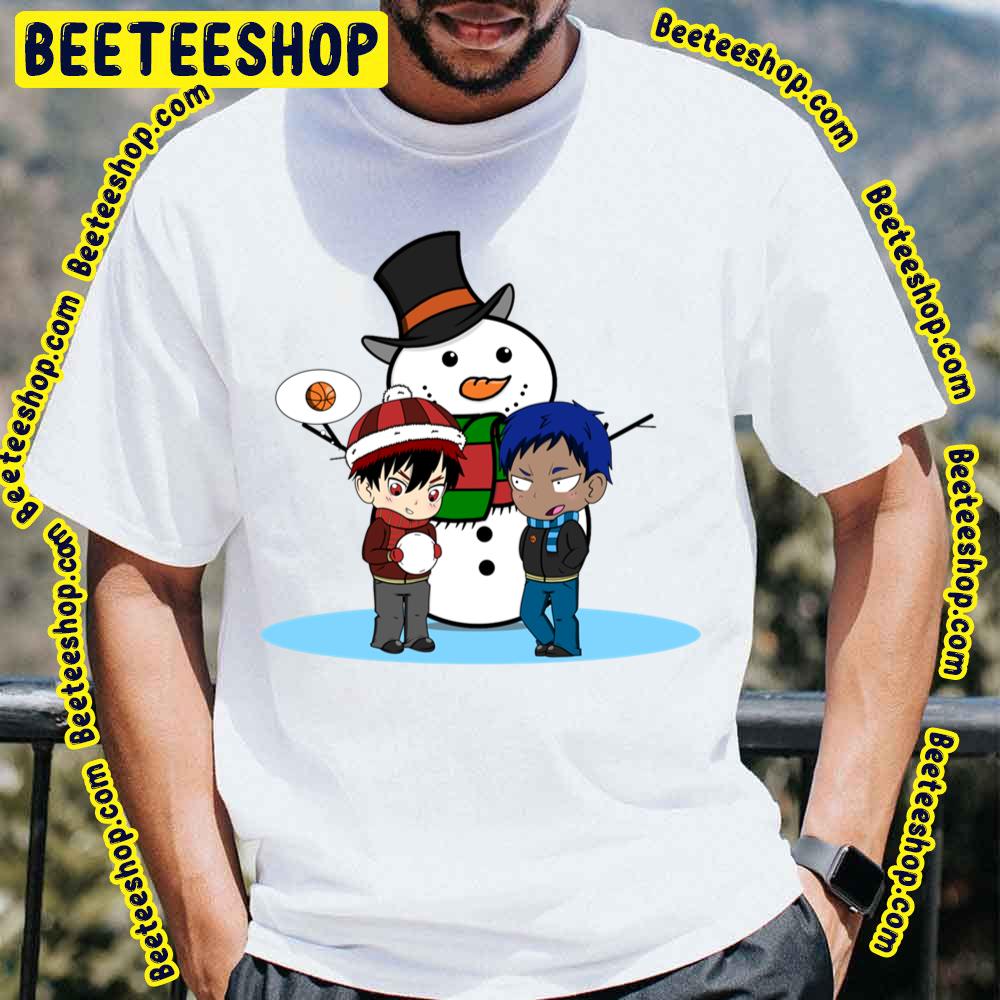 Aomine Kagami Snowman Kuroko’s Basketball Winter Trending Unisex T-Shirt