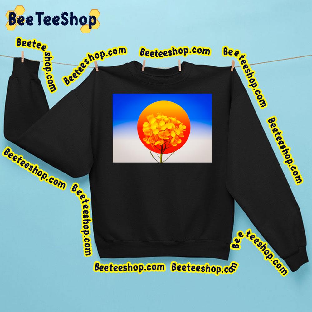 Beautiful Mustard Flower On The Background Of The Sunset Moon Trending Unisex Sweatshirt