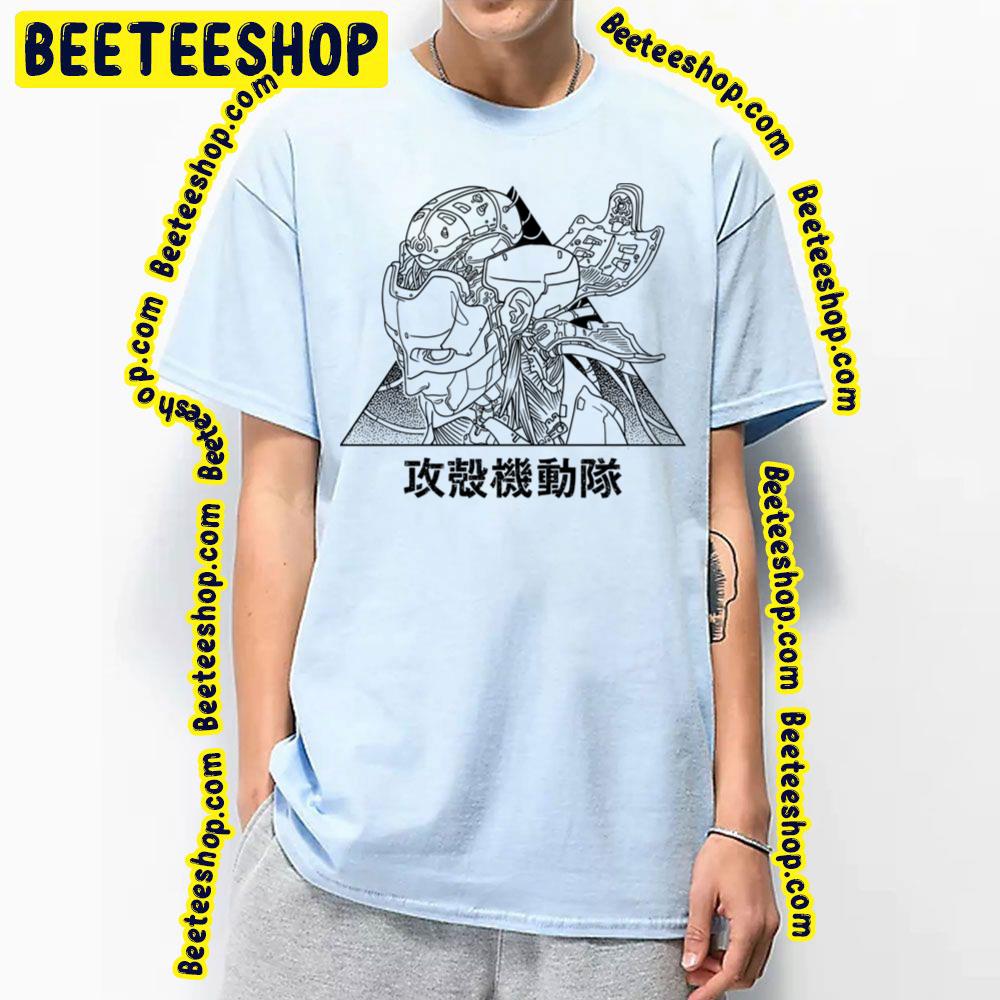 Black Line Art Ghost In The Shell Trending Unisex T-Shirt