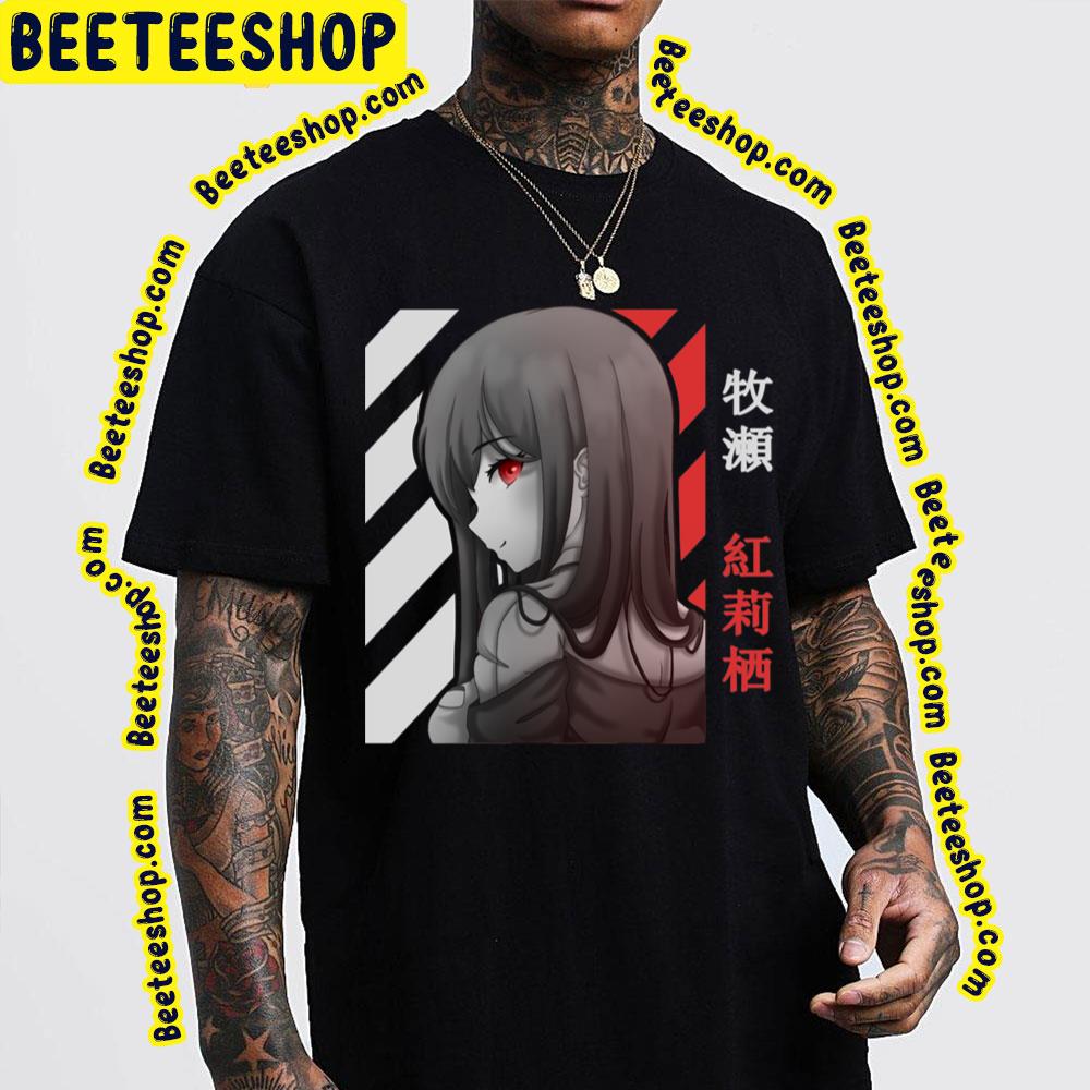 Black Red Vintage Makise Kurisu Steins Gate Design Trending Unisex T-Shirt